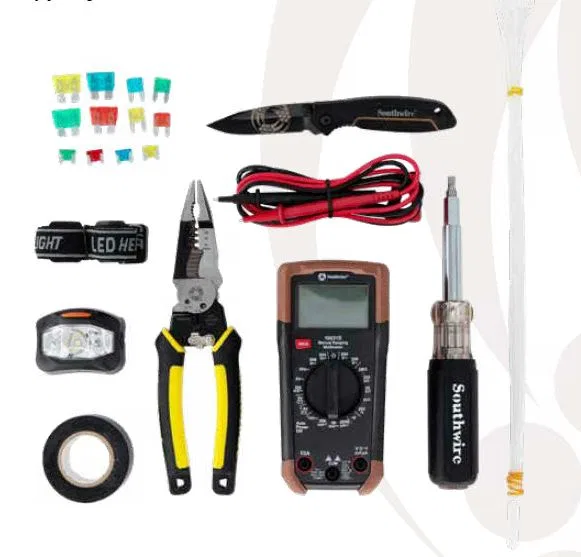 EM-KIT – SOUTHWIRE Tool Set, For Electrical Work 8 Piece With 7-In-1 Multi Tool Plier/ Manual Ranging Multimeter/ 9-I...